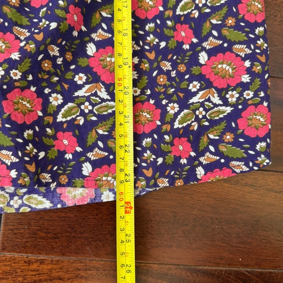 Mille Resort & Travel Floral Cotton Blouse‎ XXS Boho Peasant Top India Vintage - Picture 6 of 6